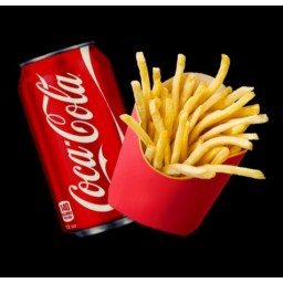 Porção de batatas + refri 350ml